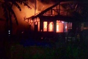 Pabrik krupuk di Purwasari ludes terbakar.